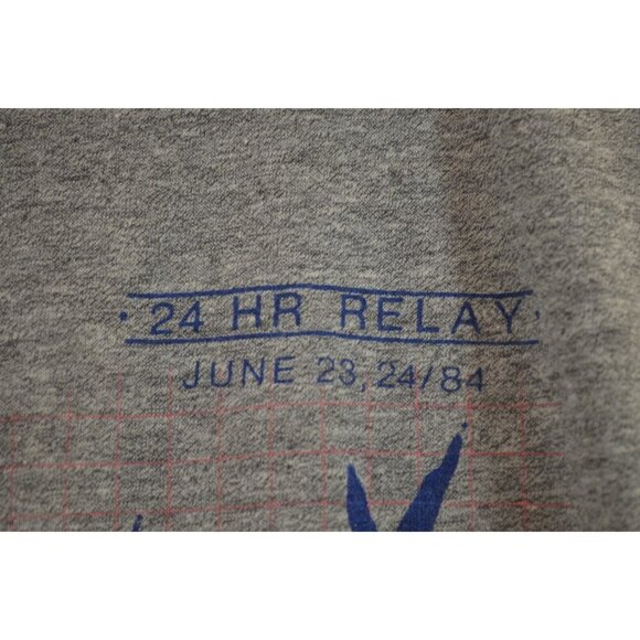 Super-Y 24 Hour Relay Race 1984 Small Grey Brightline Sleeveless T-Shirt Vtg - Picture 3 of 9